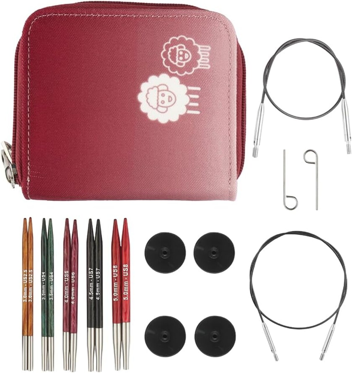 KnitPro Dreamz Starter Interchangeable Circular Knitting Needle Set 4" (10cm)